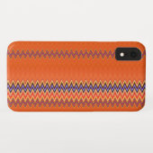 Orange und Zigzag Case-Mate iPhone Hülle (Rückseite (Horizontal))