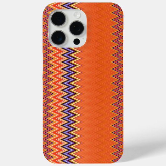Orange und Zigzag Case-Mate iPhone Hülle (Rückseite)