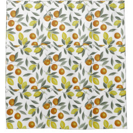 Orange und Zitrone Duschvorhang