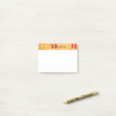 Orange und Zitronenfrüchte Personalisiert Post-it Klebezettel (Auf Schreibtisch)