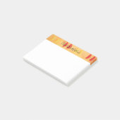 Orange und Zitronenfrüchte Personalisiert Post-it Klebezettel (angewinkelt)