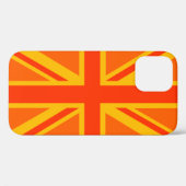 Orange Union Jack British Flag Dekor Case-Mate iPhone Hülle (Rückseite (Horizontal))