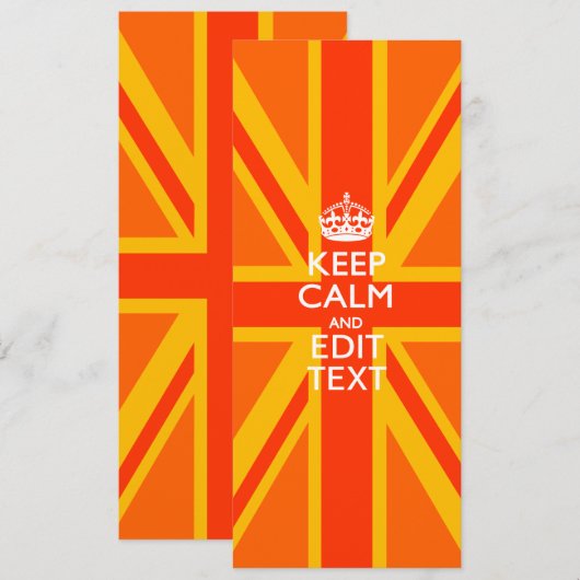 Orange Union Jack British Flag Swag (Vorne/Hinten)