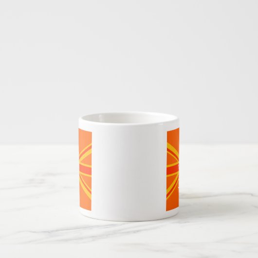 Orange Union Jack British Flag Swag Espressotasse (Vorderseite)