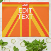 Orange Union Jack British Flag Swag Küchentuch (Gefaltet)