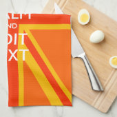 Orange Union Jack British Flag Swag Küchentuch (Viertel Falte)