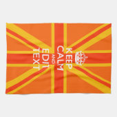 Orange Union Jack British Flag Swag Küchentuch (Horizontal)