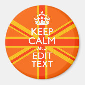 Orange Union Jack British Flag Swag Magnet (Vorne)