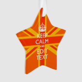 Orange Union Jack British Flag Swag Ornament (Vorderseite)