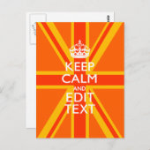 Orange Union Jack British Flag Swag Postkarte (Vorne/Hinten)