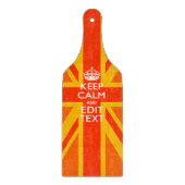 Orange Union Jack British Flag Swag Schneidebrett (Vorderseite)