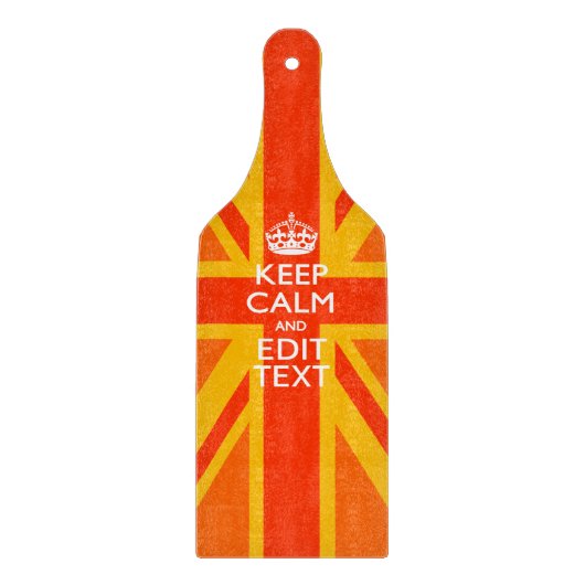 Orange Union Jack British Flag Swag Schneidebrett (Vorderseite)