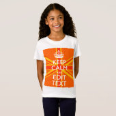 Orange Union Jack British Flag Swag T-Shirt (Vorne ganz)