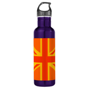 Orange Union Jack British Flag Swag Trinkflasche