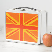 Orange Union Jack Metall Brotdose (Beispiel)
