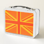 Orange Union Jack Metall Brotdose (Rückseite)