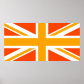 Orange Union Jack Poster (Vorne)