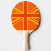 Orange Union Jack Tischtennis Schläger (Rückseite)