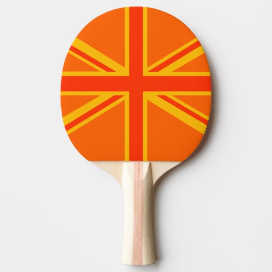 Orange Union Jack Tischtennis Schläger (Vorderseite)
