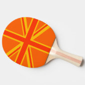 Orange Union Jack Tischtennis Schläger (Seitenansicht)