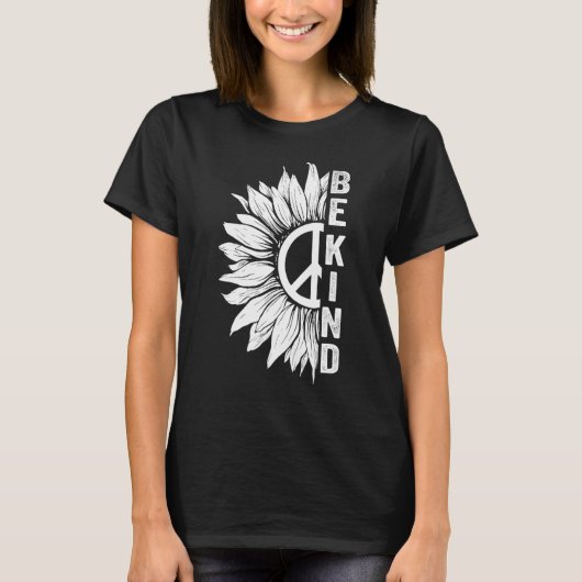 Orange Unity Day Anti Bullying Be Kind Sunflower P T-Shirt (Vorderseite)