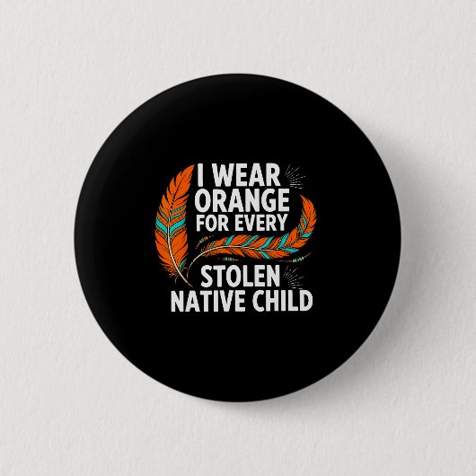 Orange Unity Day Every Child Native American Women Button (Vorderseite)
