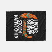 Orange Unity Day Every Child Native American Women Fleecedecke (Vorderseite (Horizontal))