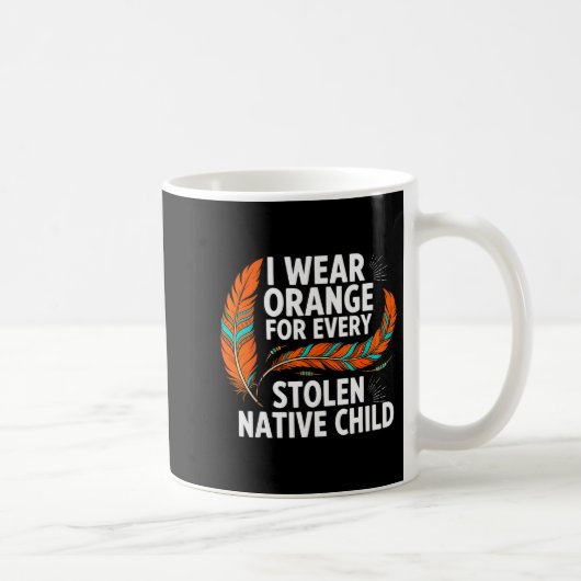 Orange Unity Day Every Child Native American Women Kaffeetasse (Rechts)