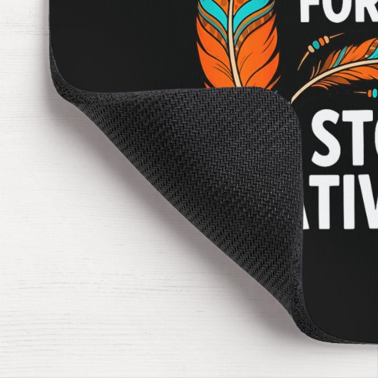 Orange Unity Day Every Child Native American Women Mousepad (Ecke)