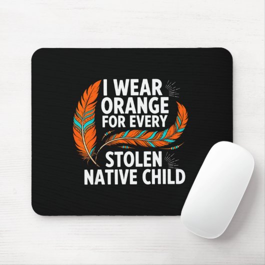 Orange Unity Day Every Child Native American Women Mousepad (Mit Mouse)