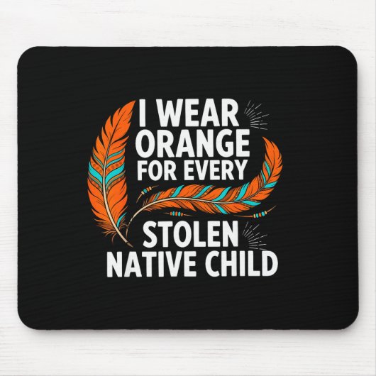 Orange Unity Day Every Child Native American Women Mousepad (Vorne)
