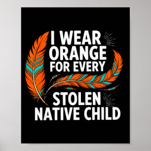 Orange Unity Tag Jedes Kind Amerikanische Ureinwoh Poster