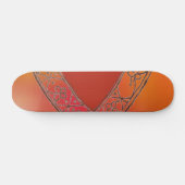 Orange V Skateboard (Horizontal)