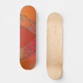 Orange V Skateboard (Vorderseite)