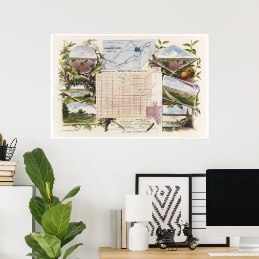 Orange Vale Colony 1895 Poster (Heimbüro)