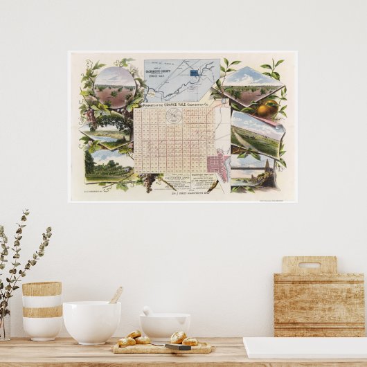 Orange Vale Colony 1895 Poster (Küche)