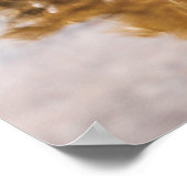 Orange van mit Surfbrett oben Poster (Ecke)