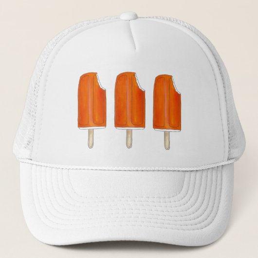Orange Vanilla Ice Creamsikel Pop Popsicles Truckerkappe (Vorderseite)