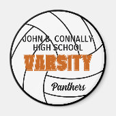 Orange Varsity-Volleyball-Mannschaft einer High Sc Magnet (Vorne)