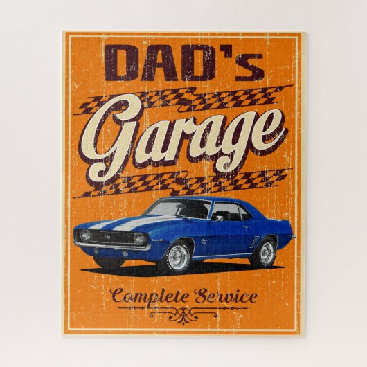 Orange Vater Garage Camaro Puzzle (Vertikal)