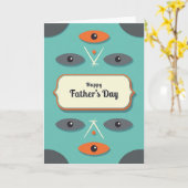 Orange Vatertag Banner Karte (Gelbe Blume)