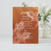 Orange verbrannt mit Ahorn-Blätter Akzent Details Begleitkarte (Stehend Vorderseite)