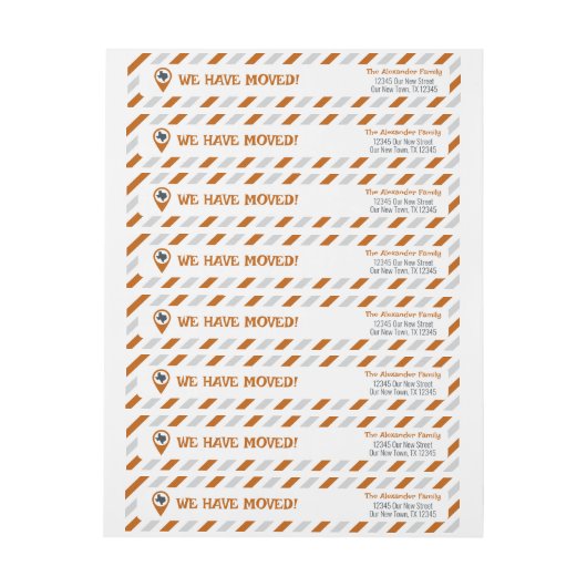 Orange verbrennen wir Streifen bewegen (Bogen)