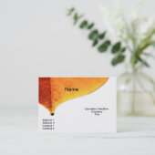 Orange Verlassen Visitenkarte (Stehend Vorderseite)