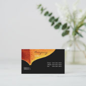 Orange Verlassen Visitenkarte (Stehend Vorderseite)