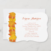 Orange Verlasst Einladungen zur Herbstdusche (Rückseite)