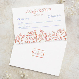 Orange Verona Sunset UAWG Response Card RSVP Karte