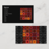 Orange verrückte Patchwork-Steppdecke Visitenkarte (Vorne/Hinten)