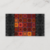 Orange verrückte Patchwork-Steppdecke Visitenkarte (Rückseite)