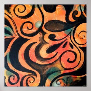 Orange Verrücktheit Poster